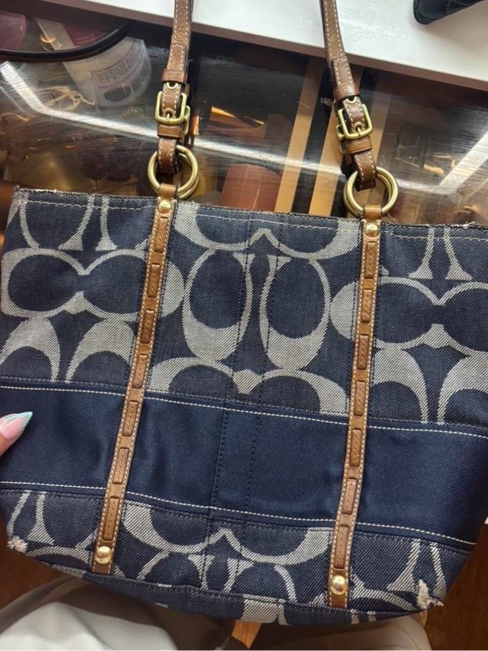 Vintage Coach Legacy Denim Tote